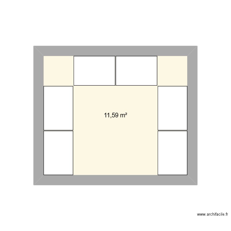 ALLIANCE BFC. Plan de 1 pièce et 12 m2