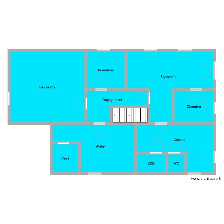 Verdiers 3 - sous-sol. Plan de 11 pièces et 247 m2