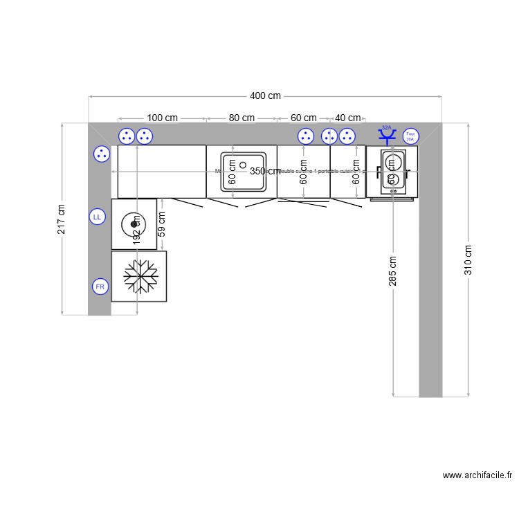 plan cuisine 2. Plan de 0 pièce et 0 m2