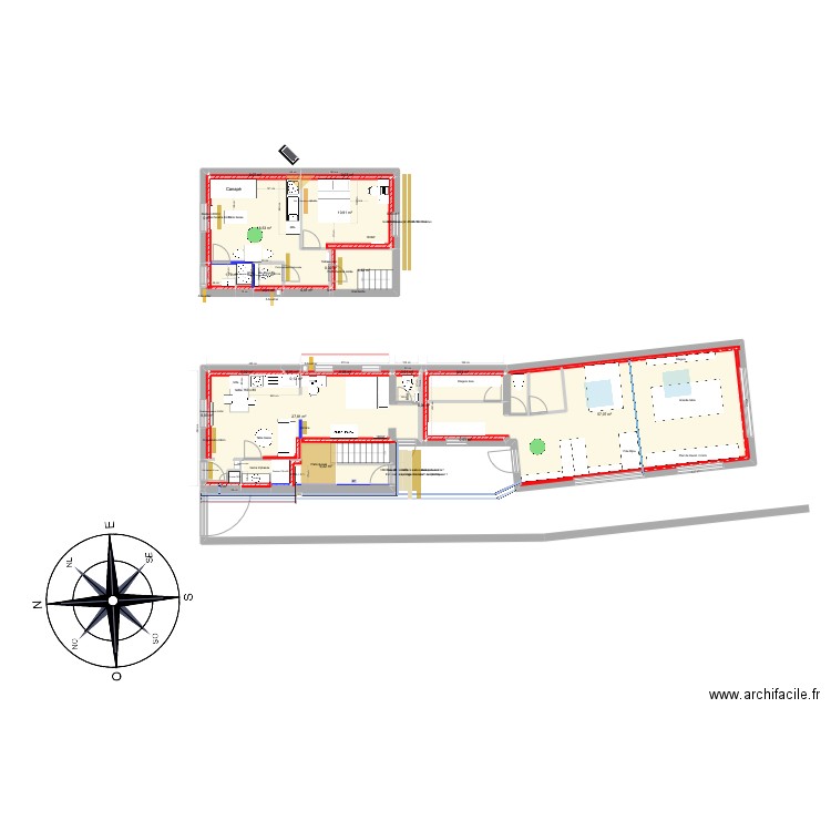 Le 43 Modifié - Atelier. Plan de 27 pièces et 131 m2