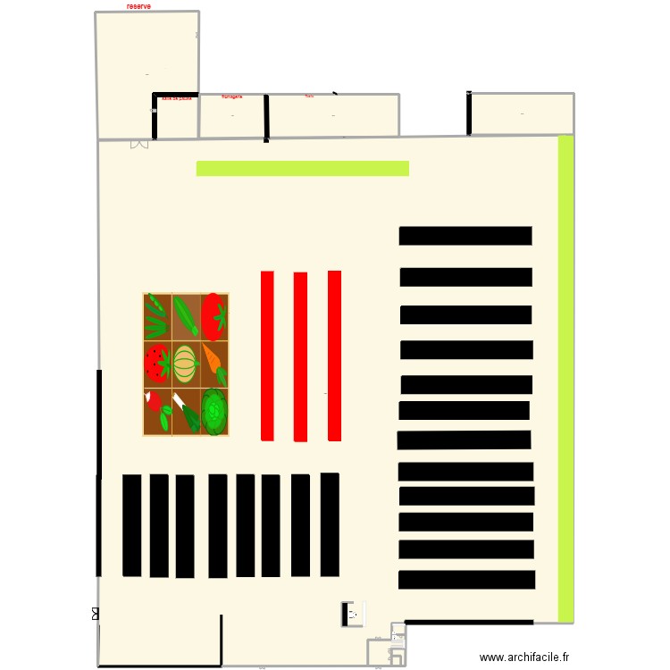 louka. Plan de 9 pièces et 1319 m2