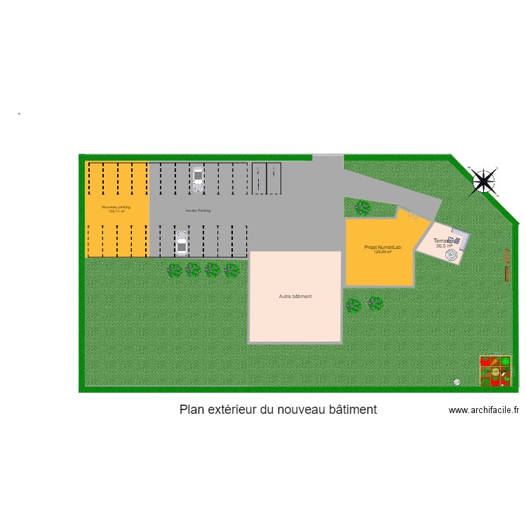 Numérilab. Plan de 4 pièces et -1426 m2