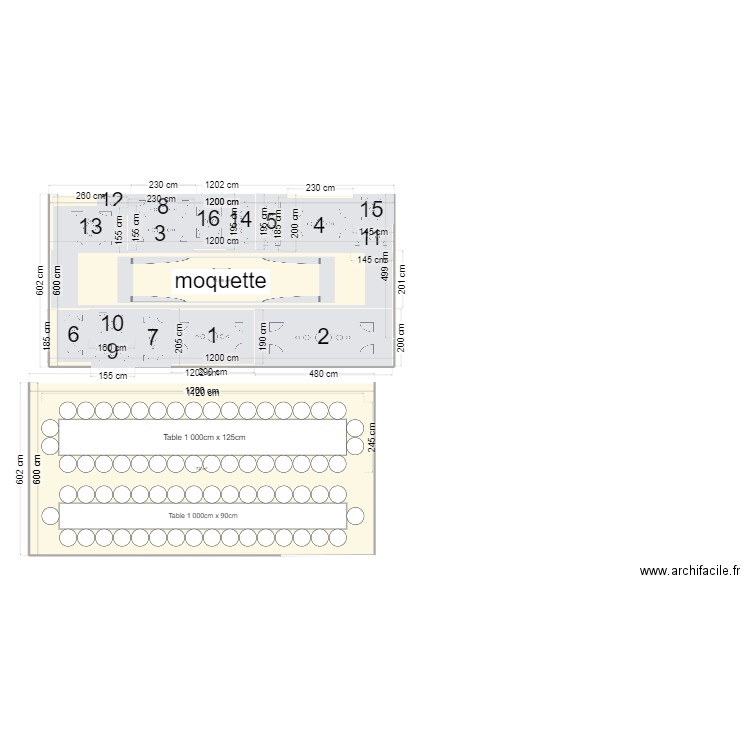 Structure Bois Fleuri. Plan de 2 pièces et 144 m2