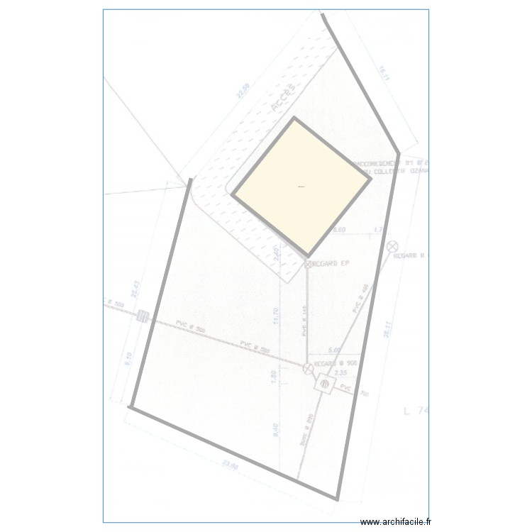 TERRAIN RS1. Plan de 1 pièce et 104 m2