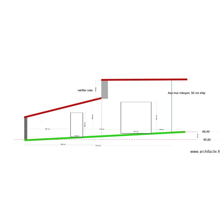 Façade Ouest. Plan de 0 pièce et 0 m2