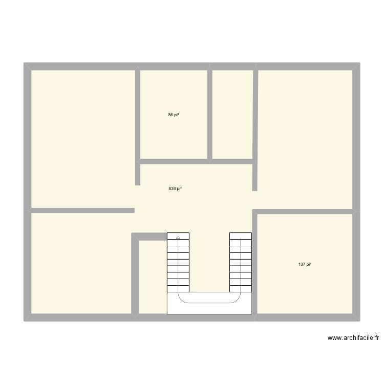 Sous-sol1. Plan de 3 pièces et 99 m2