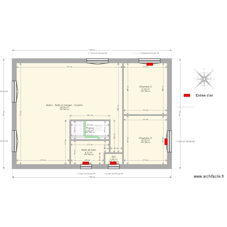 ML24013866. Plan de 15 pièces et 220 m2