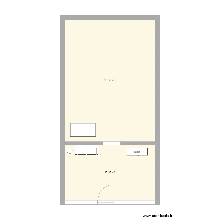 dossier. Plan de 2 pièces et 53 m2