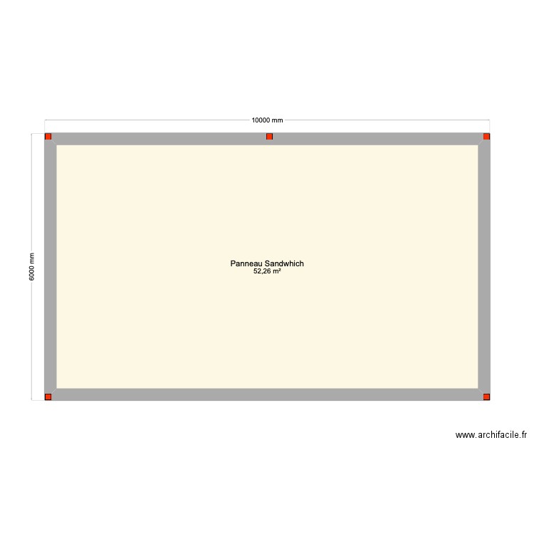 Pedro Cabeleira. Plan de 1 pièce et 52 m2