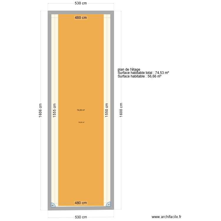 Plan Maison Etage. Plan de 2 pièces et 149 m2