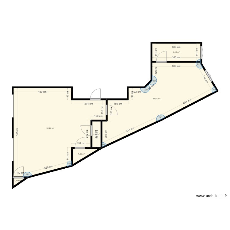 179 RDF APRES LT 1. Plan de 6 pièces et 76 m2