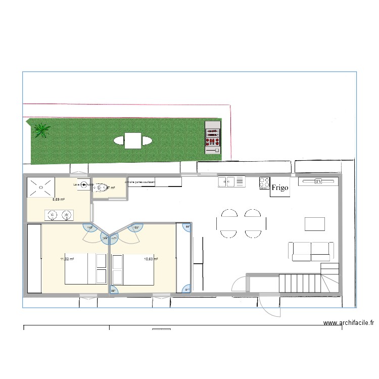 Plans Résuhenhe. Plan de 4 pièces et 29 m2