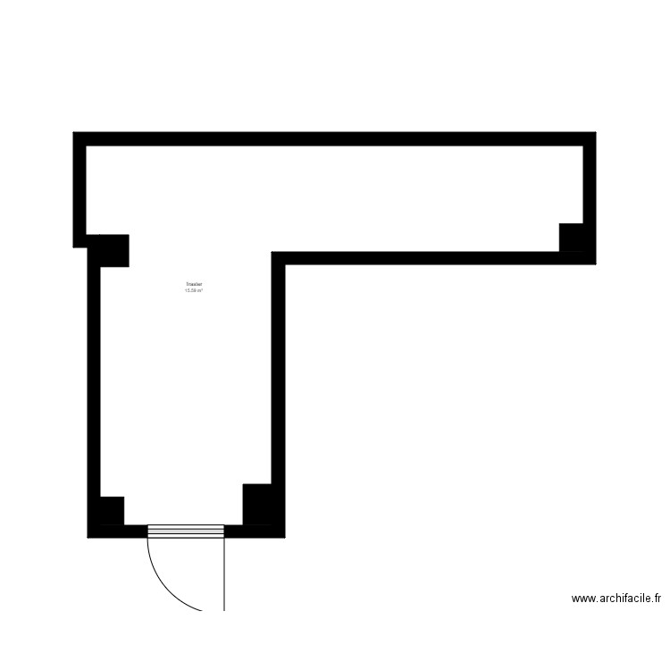 ED. AVSA 76, 5-1, TRASTER. LA MASSANA. Plan de 1 pièce et 16 m2