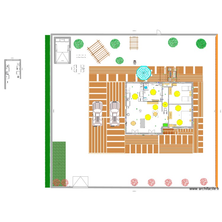 maison 2. Plan de 4 pièces et 998 m2