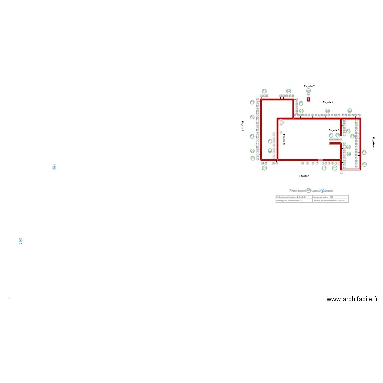 lefevre 1. Plan de 2 pièces et 73 m2