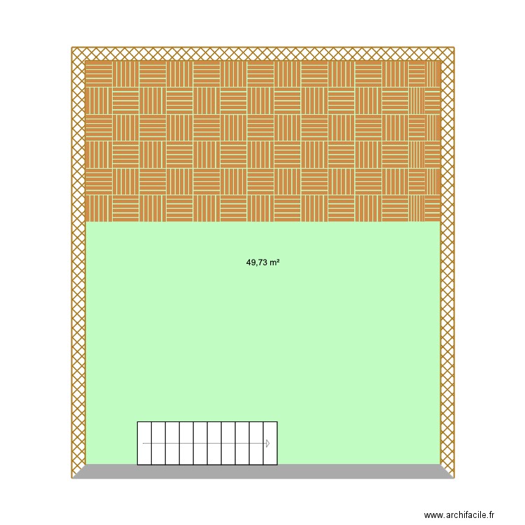 jardin_2024. Plan de 1 pièce et 50 m2