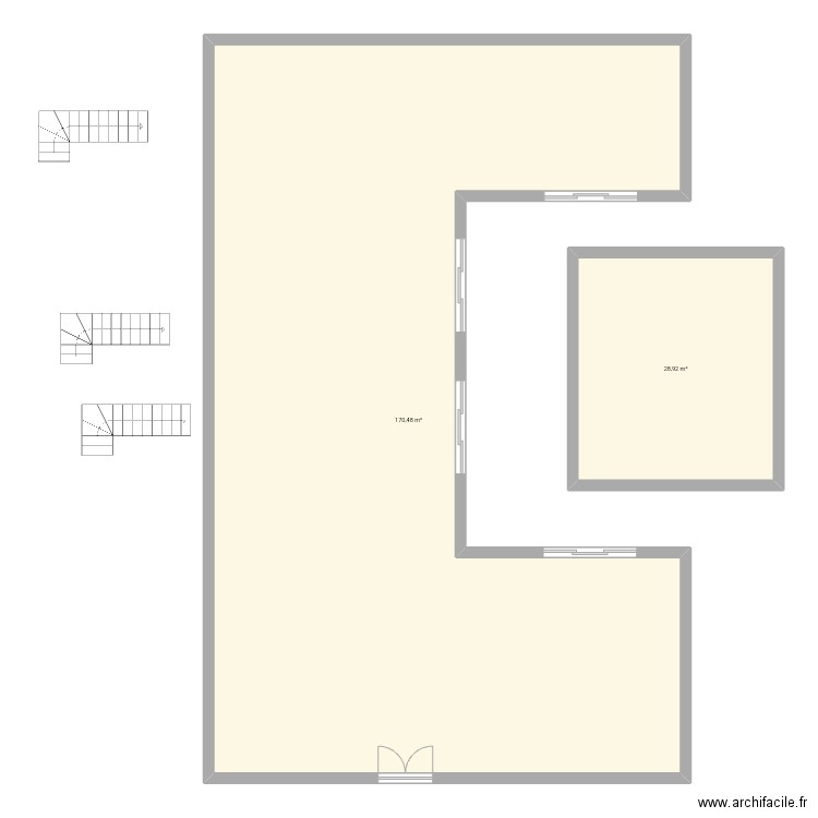 Melliti. Plan de 2 pièces et 199 m2