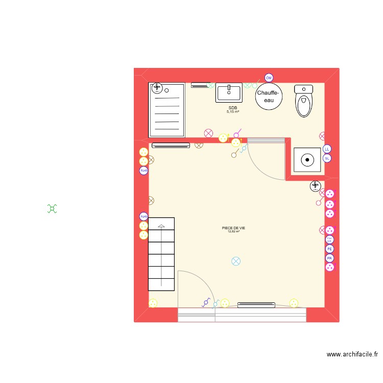 STUDIO ST AMAND. Plan de 4 pièces et 29 m2