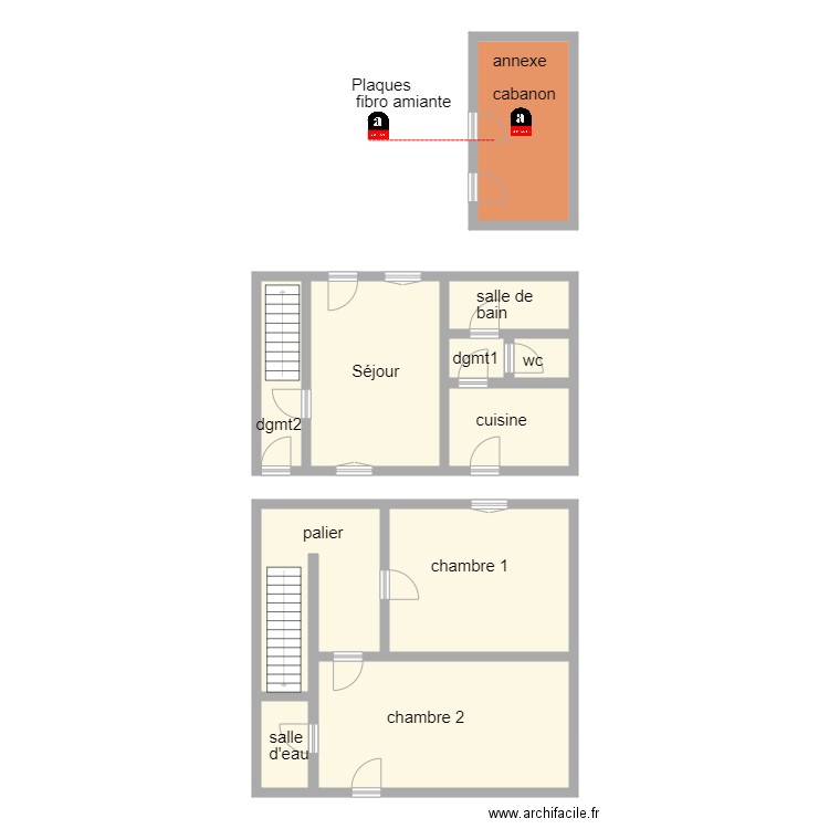 0307. Plan de 21 pièces et 207 m2