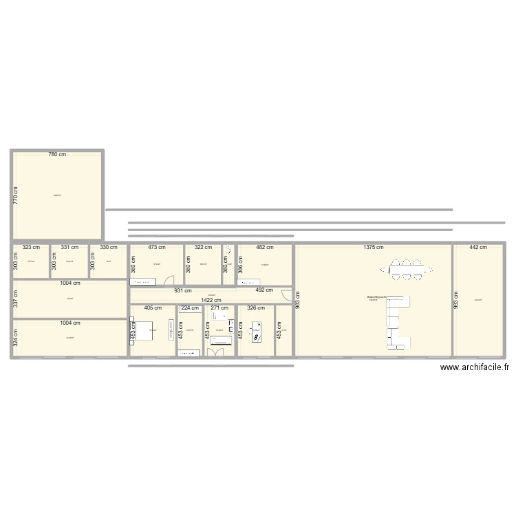 Villa Tarzan 8. Plan de 23 pièces et 944 m2