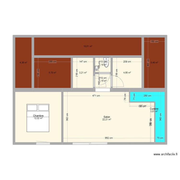 Bouyon final2. Plan de 11 pièces et 74 m2