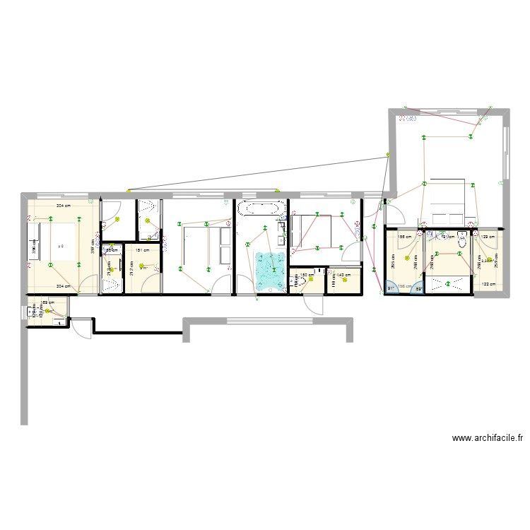 Karim. Plan de 7 pièces et 21 m2