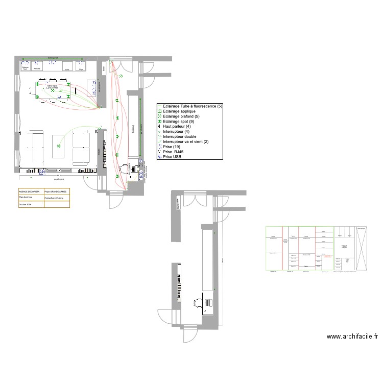 PLAN SALON _ GRANDE ARMEE - MENUISERIE. Plan de 0 pièce et 0 m2