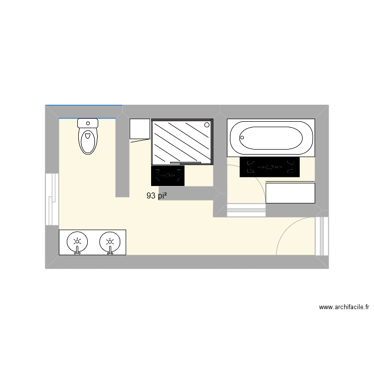 Mia-Test. Plan de 2 pièces et 11 m2