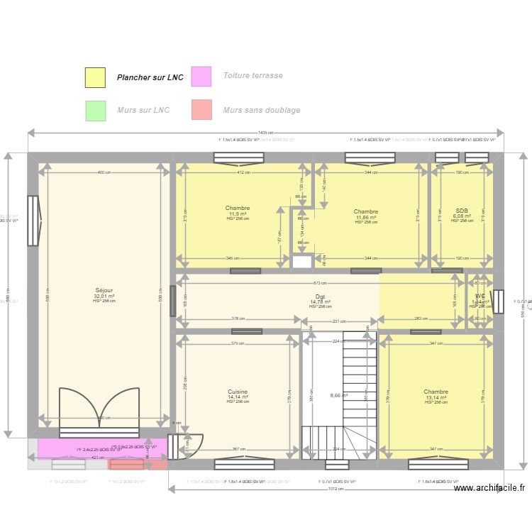 ML24011513. Plan de 18 pièces et 234 m2