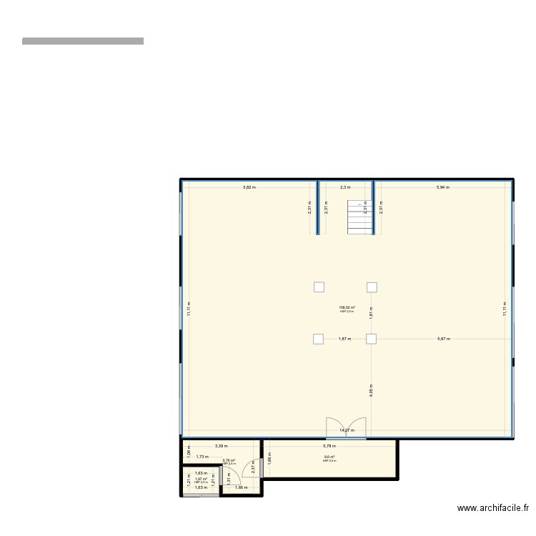 CAP BRUN RDC. Plan de 4 pièces et 175 m2