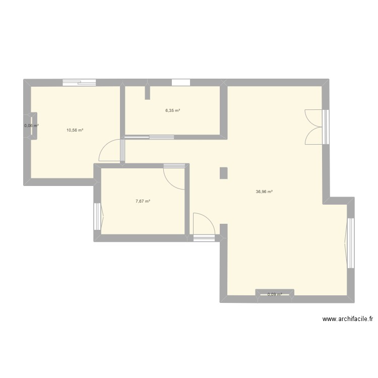 APPART NOUVEAU. Plan de 6 pièces et 62 m2