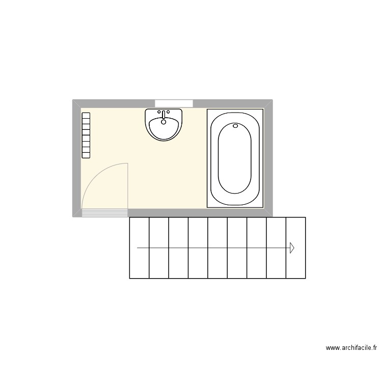Etat-Actuel_Winling. Plan de 1 pièce et 3 m2