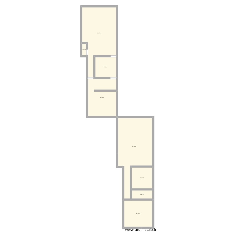 atelier 2. Plan de 8 pièces et 166 m2