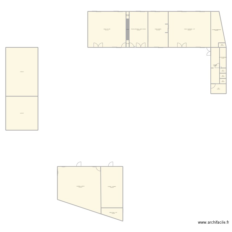 ECOLE. Plan de 20 pièces et 337 m2