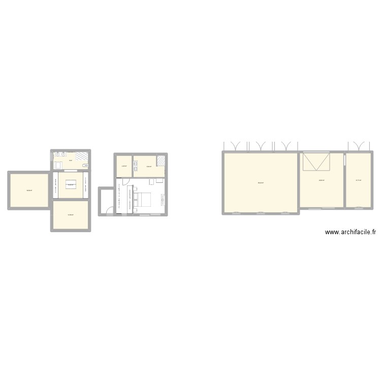 Garage Atelier. Plan de 9 pièces et 167 m2