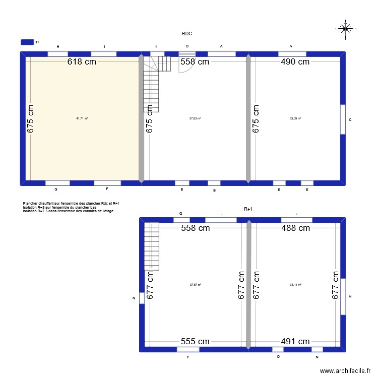 CHAUSSINAND Jeremy. Plan de 5 pièces et 183 m2