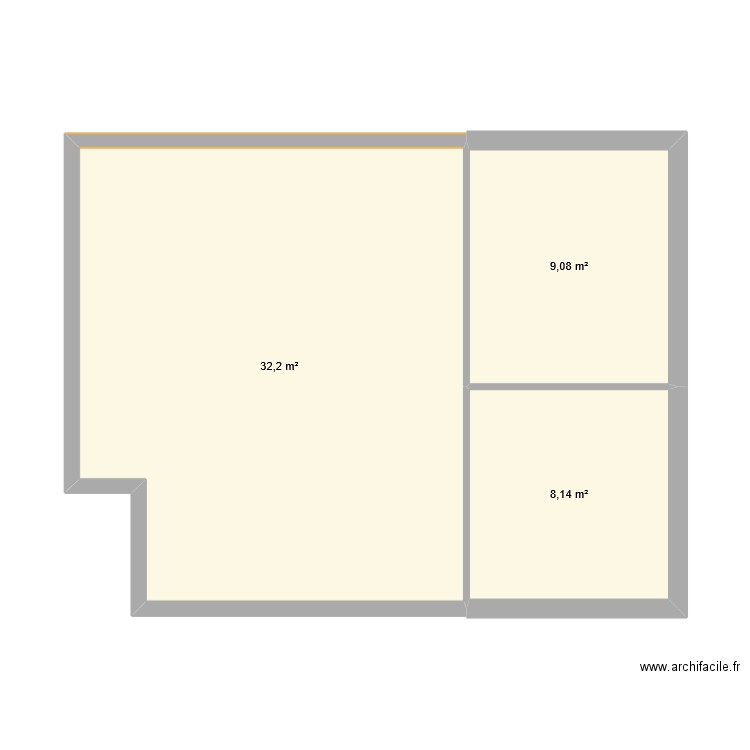 Maison3. Plan de 3 pièces et 49 m2