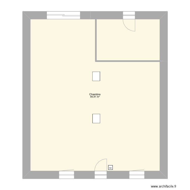 Serezin. Plan de 1 pièce et 85 m2