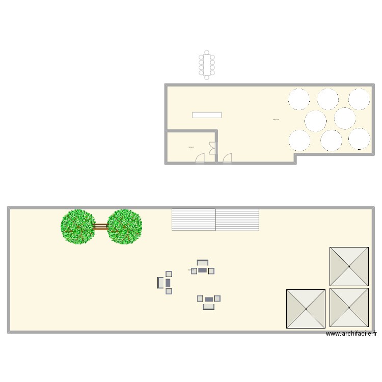 plan salle mariage. Plan de 3 pièces et 790 m2