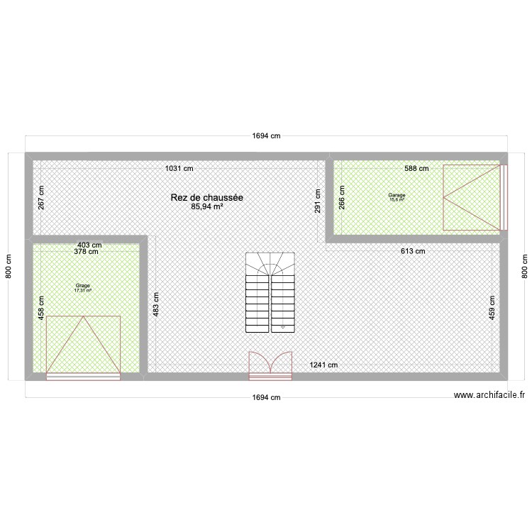 islem. Plan de 3 pièces et 119 m2