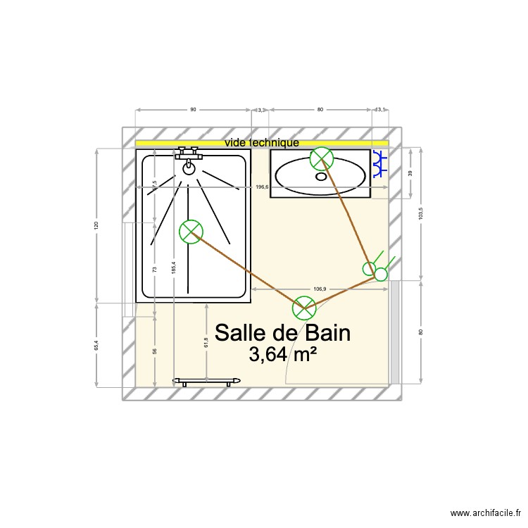 gautreau 2. Plan de 2 pièces et 4 m2