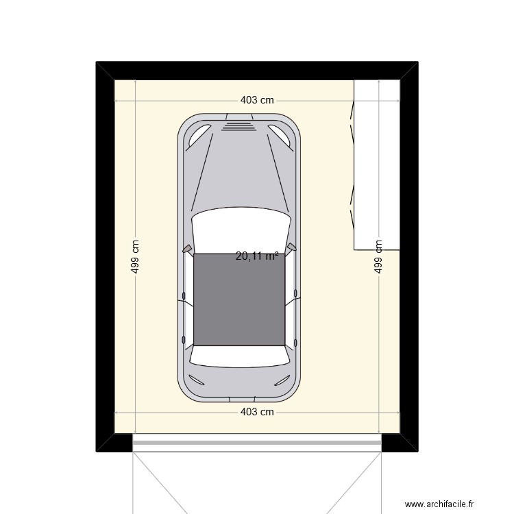 IZI garage. Plan de 1 pièce et 20 m2