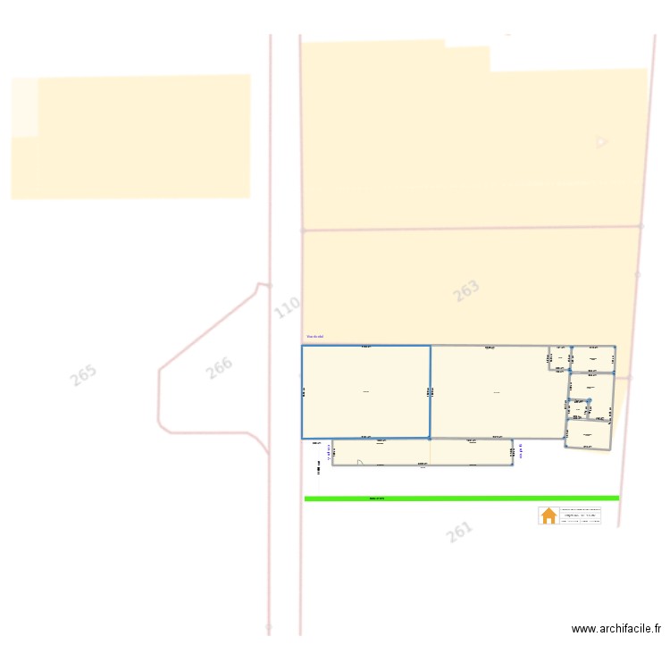 Dépôt_Réorganisation. Plan de 7 pièces et 1272 m2