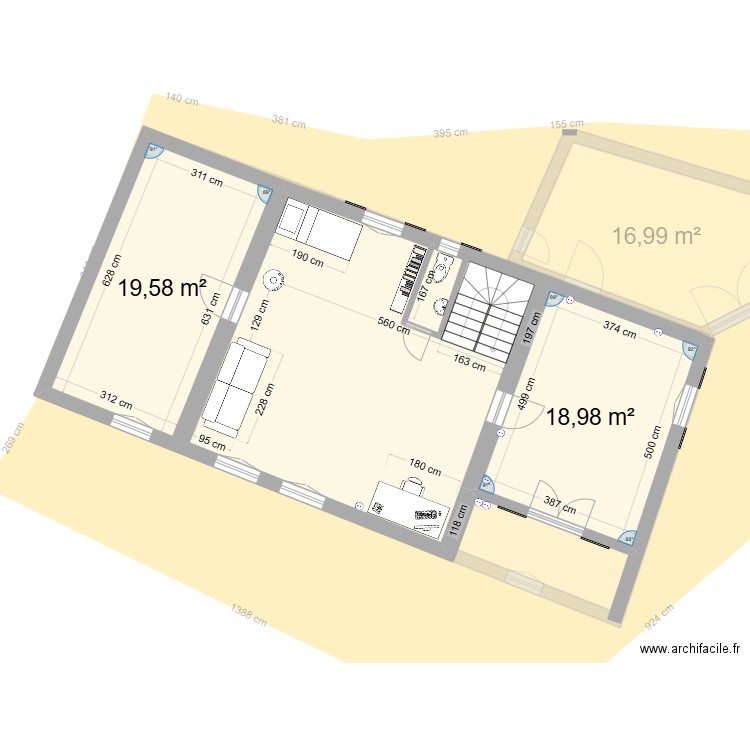 Maison Ariege. Plan de 5 pièces et 183 m2