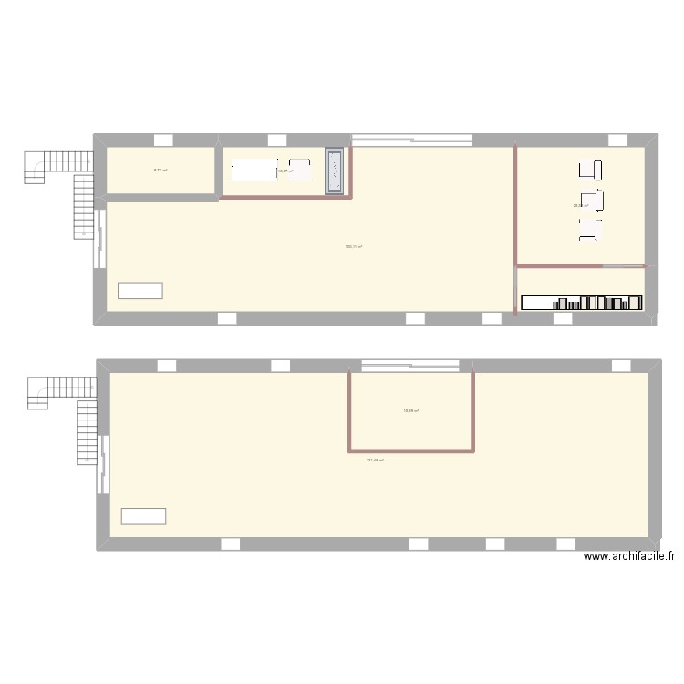 plan. Plan de 6 pièces et 292 m2