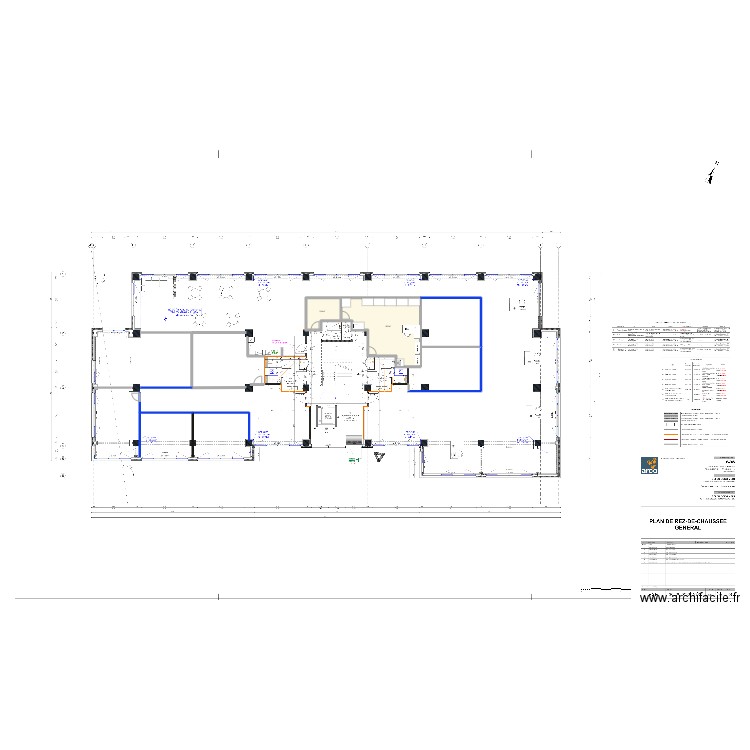 Laboratoire rdc  MHS. Plan de 2 pièces et 50 m2