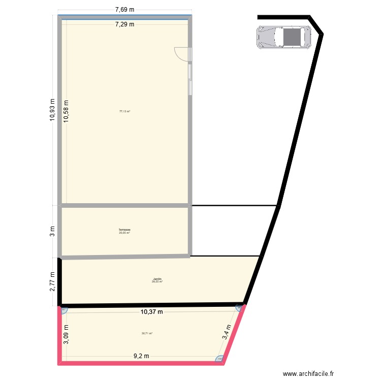 COTE MAISON / PISCINE + TERRAINb. Plan de 4 pièces et 156 m2