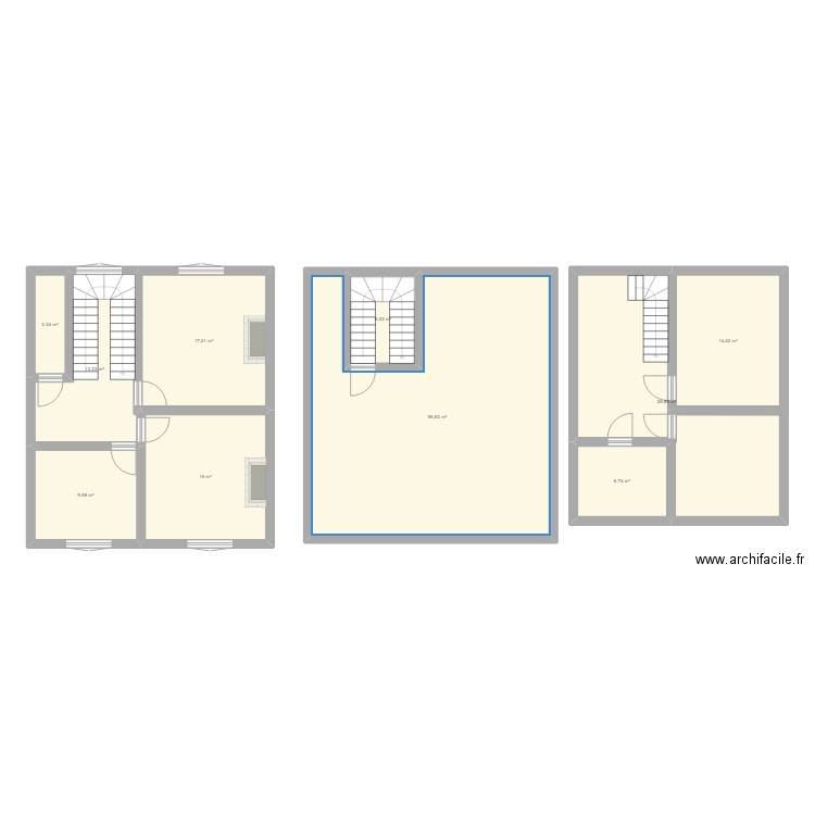 premier maison . Plan de 10 pièces et 170 m2