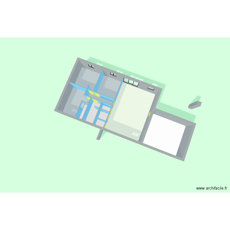 PLAN MAISON PLEIN PIED ALEXANDRE. Plan de 11 pièces et 123 m2