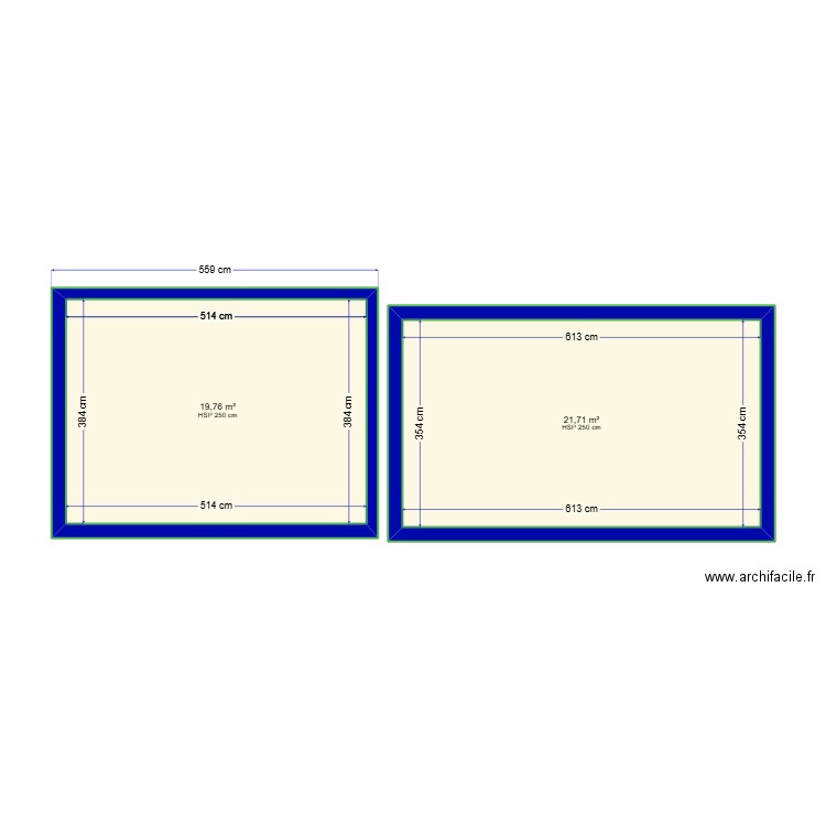 Renovation de maison. Plan de 2 pièces et 41 m2